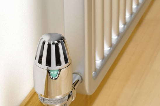 An image of a radiator with a light on it.