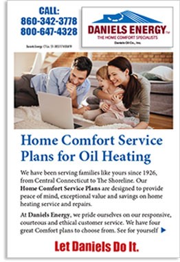 Daniels offers convenient and reliable service plans for oil heating at home.