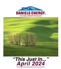 Promotional material for Daniels Energy featuring a serene landscape and company logo, just in 2024.
