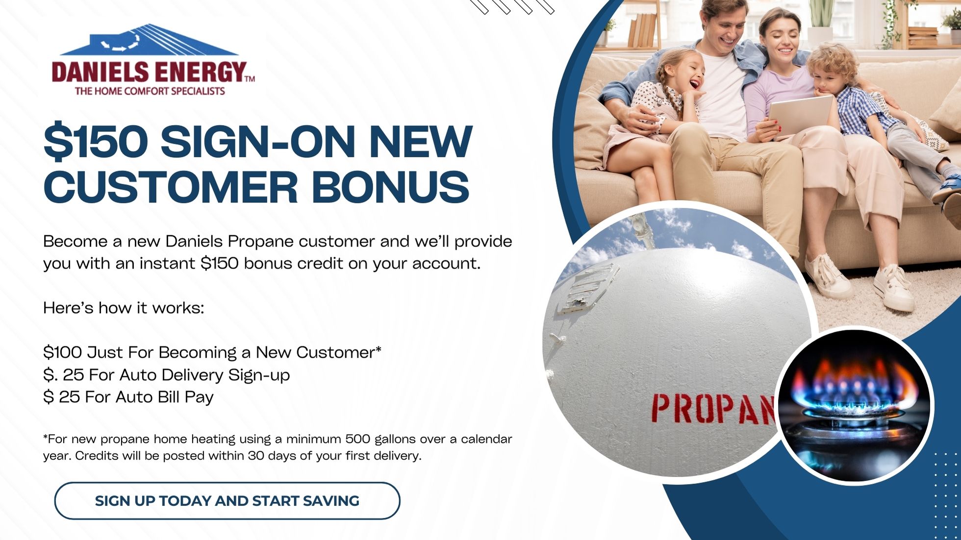 $150 Sign-On New Customer Bonus