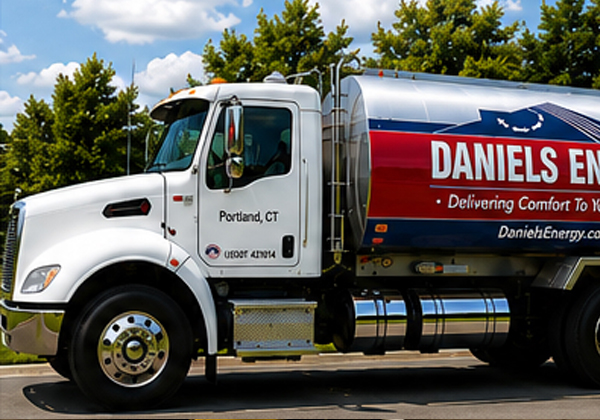 Daniels Energy fuel delivery truck serving Connecticut customers