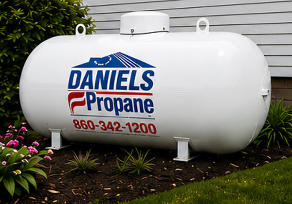 Daniels Energy propane tank for an oil-to-propane heating conversion